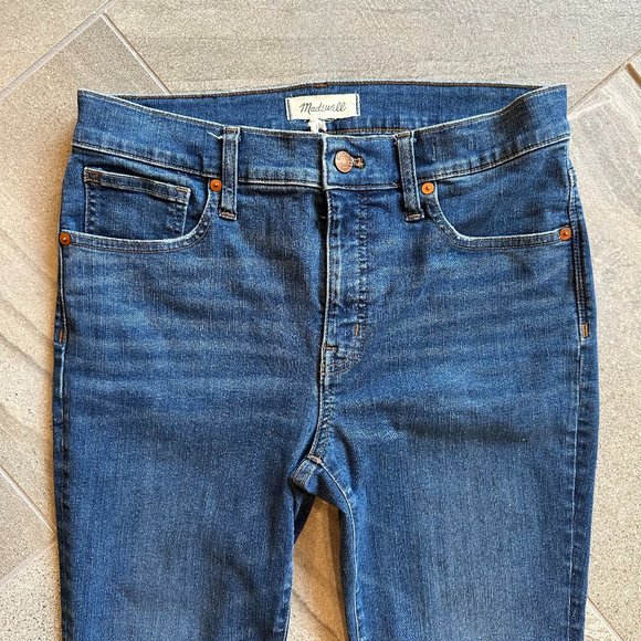 MADEWELL Women's 9" Mid-Rise Skinny Jean 29/8 medium blue slim denim - Picture 2 of 10